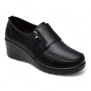 mocassin orthopédique femme en cuir fendu