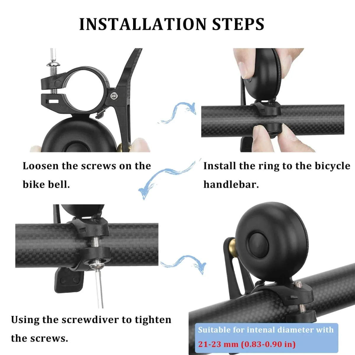 Sonnette de vélo classique en laiton, mini sonnettes de vélo, sonnerie 1-2, ROCKBROS – Image 6