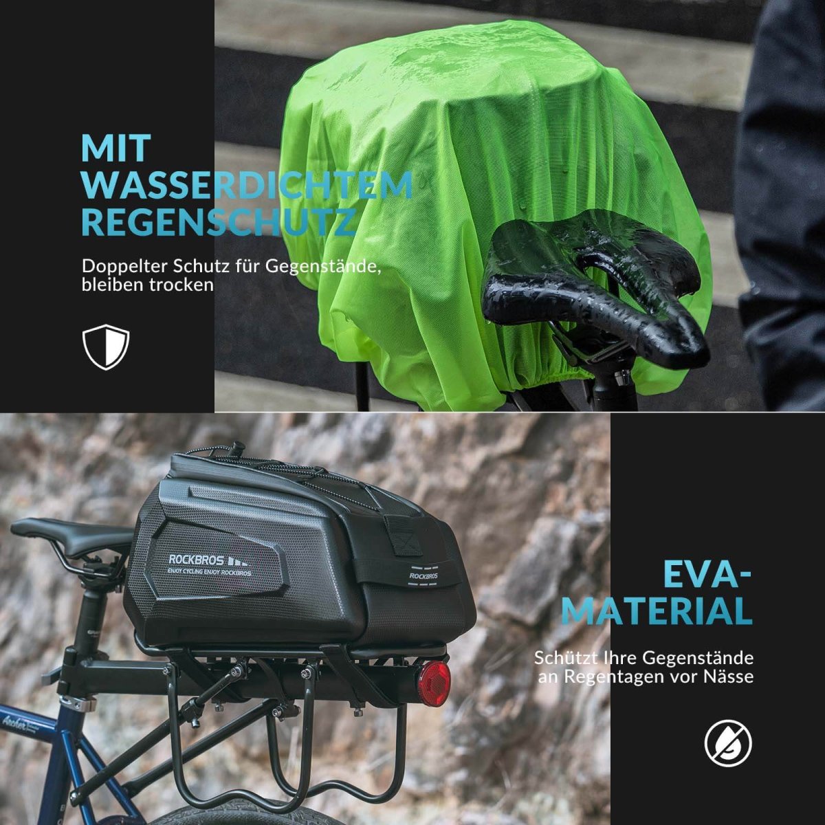 Sacoche de vélo étanche ROCKBROS 9L avec housse de pluie et bandoulière – Image 5