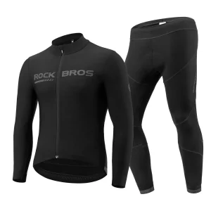 Ensemble veste et pantalon de cyclisme d'hiver, vêtements de cyclisme sportifs ROCKBROS
