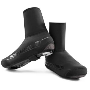 Surchaussures de cyclisme d'hiver, chaudes et imperméables, noires, ROCKBROS