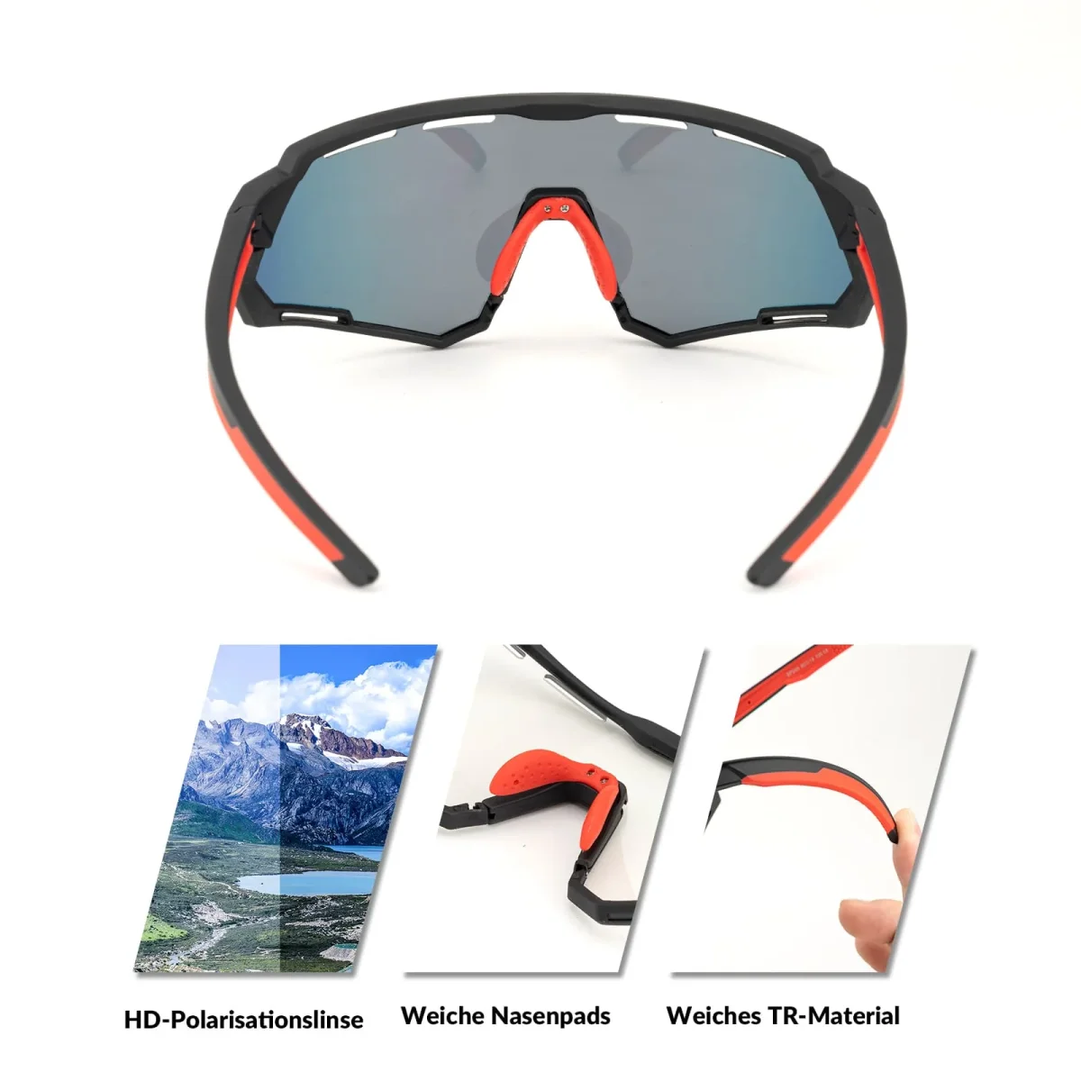 Lunettes de cyclisme 2 en 1, polarisées et photochromiques, ROCKBROS – Image 5