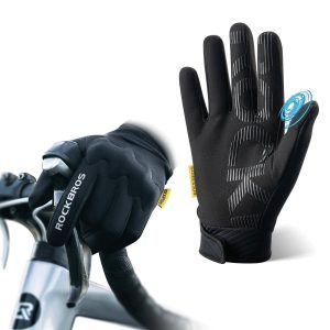 Gants de cyclisme chauds, coupe-vent et à doigts complets ROCKBROS