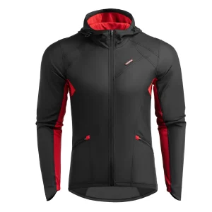 Veste de cyclisme softshell coupe-vent pour homme, noire, ROCKBROS