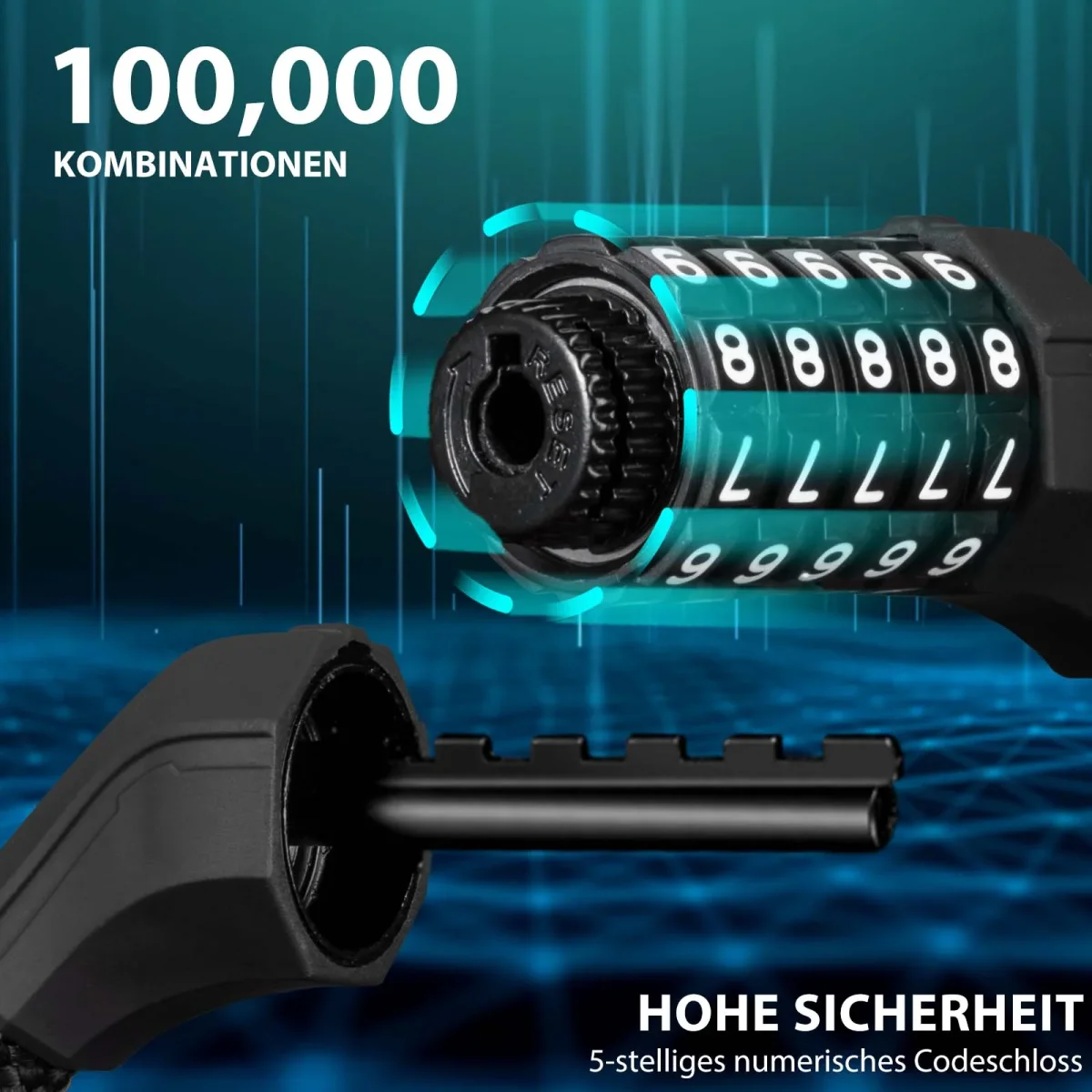 Antivol de vélo à combinaison 5 chiffres ROCKBROS – Image 5