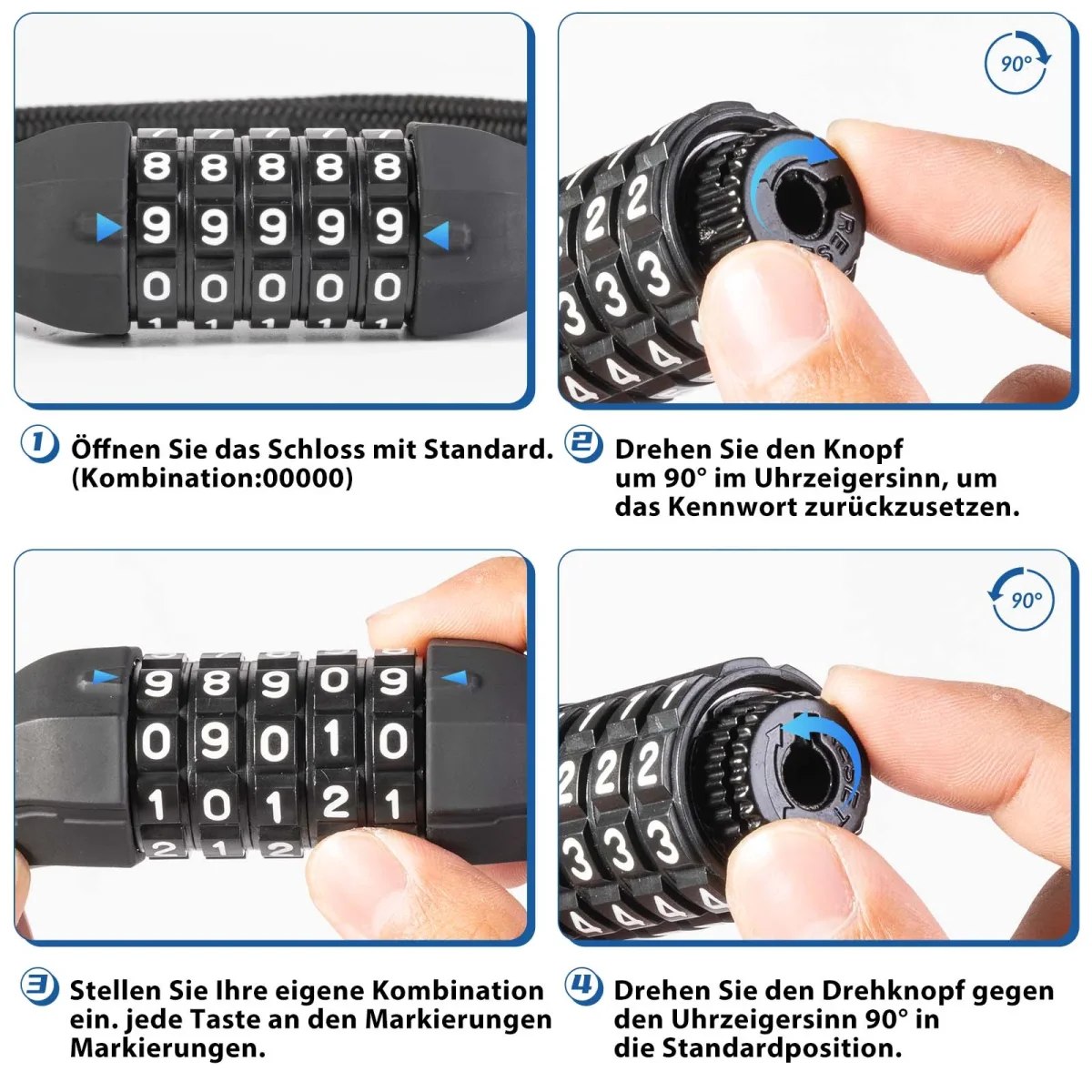 Antivol de vélo à combinaison 5 chiffres ROCKBROS – Image 3