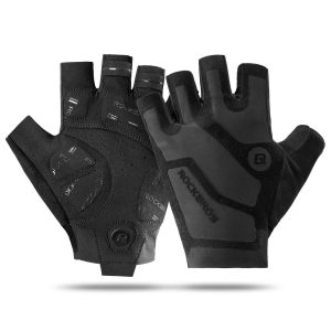 Gants de cyclisme unisexes demi-doigts ROCKBROS, absorbant les chocs et antidérapants