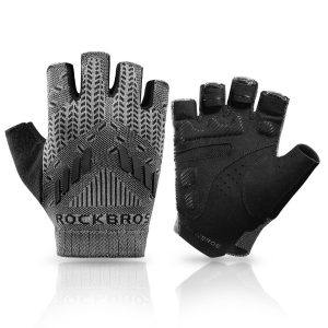 Gants de cyclisme demi-doigts amortissants pour homme, été, ROCKBROS