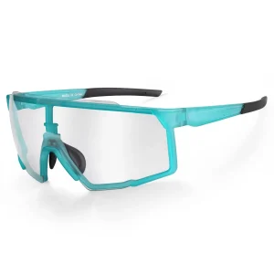 Lunettes de cyclisme photochromiques HD pour activités de plein air, bleues, ROCKBROS