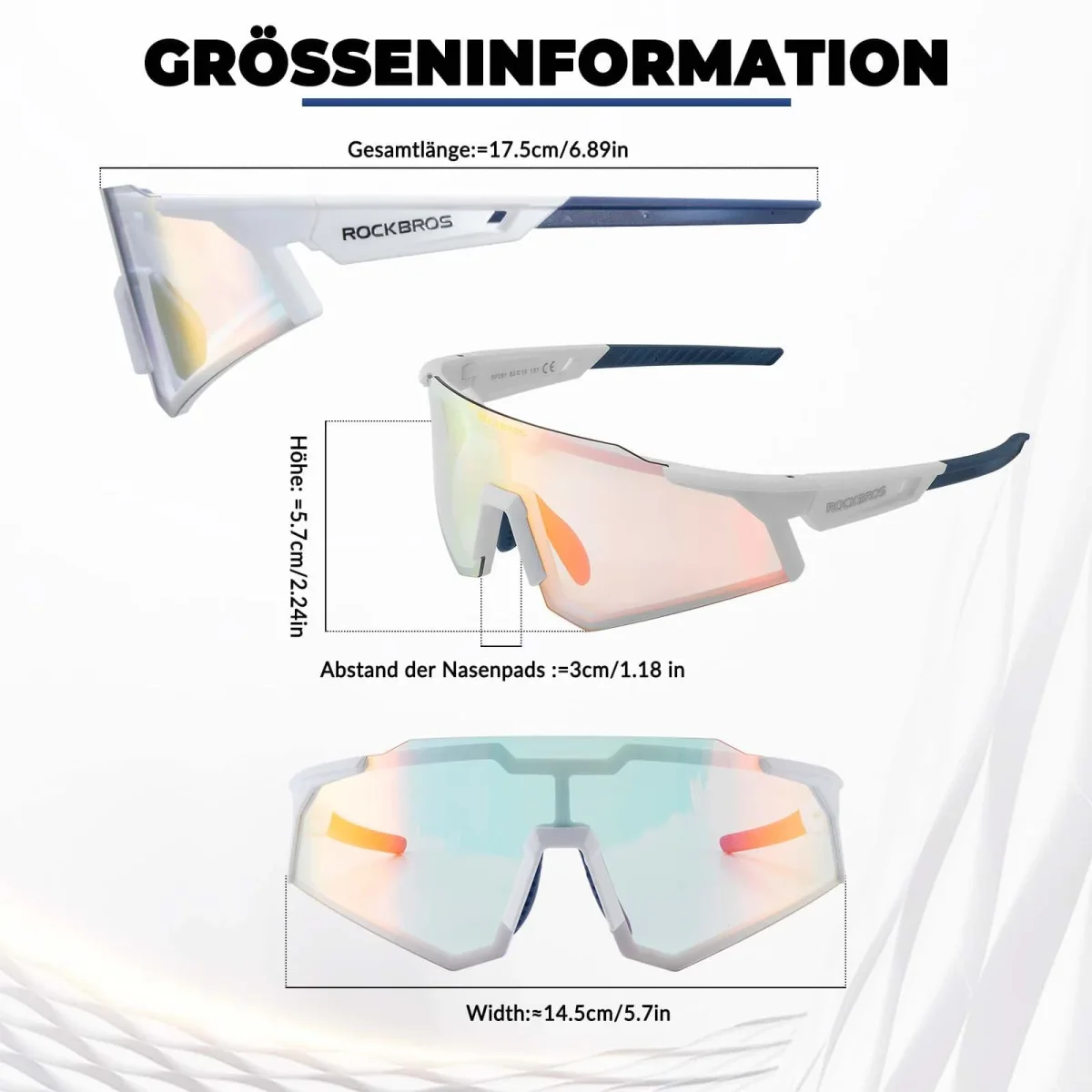 Lunettes de soleil, lunettes de cyclisme, verres teintés, pour l'extérieur, protection UV400, ROCKBROS – Image 5