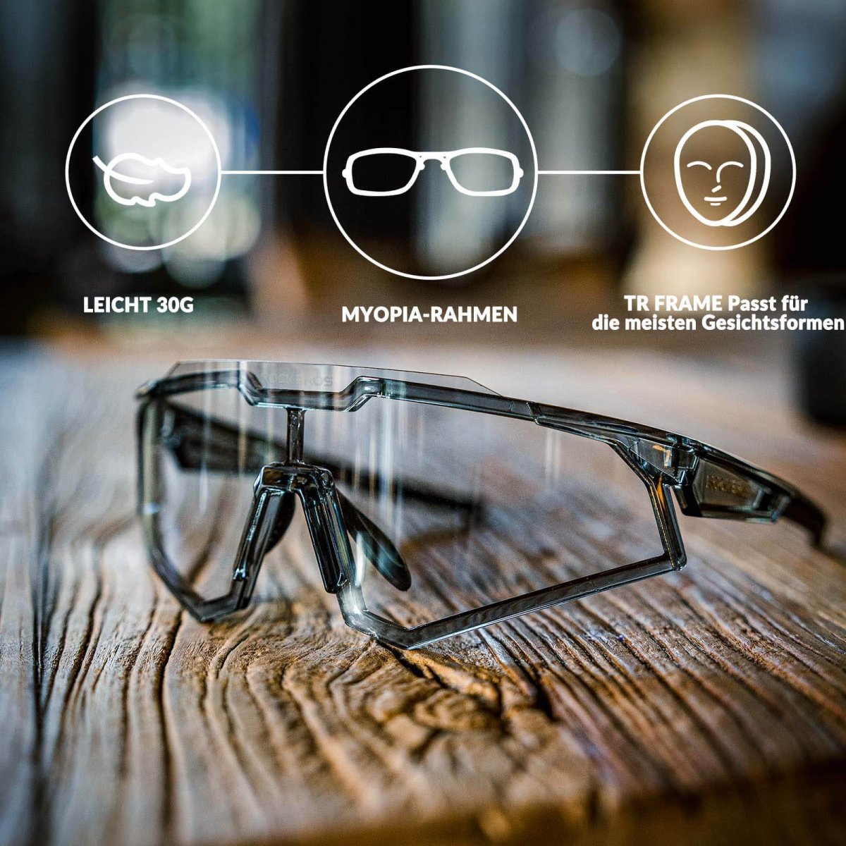 Lunettes de soleil, lunettes de cyclisme, verres teintés, pour l'extérieur, protection UV400, ROCKBROS – Image 3