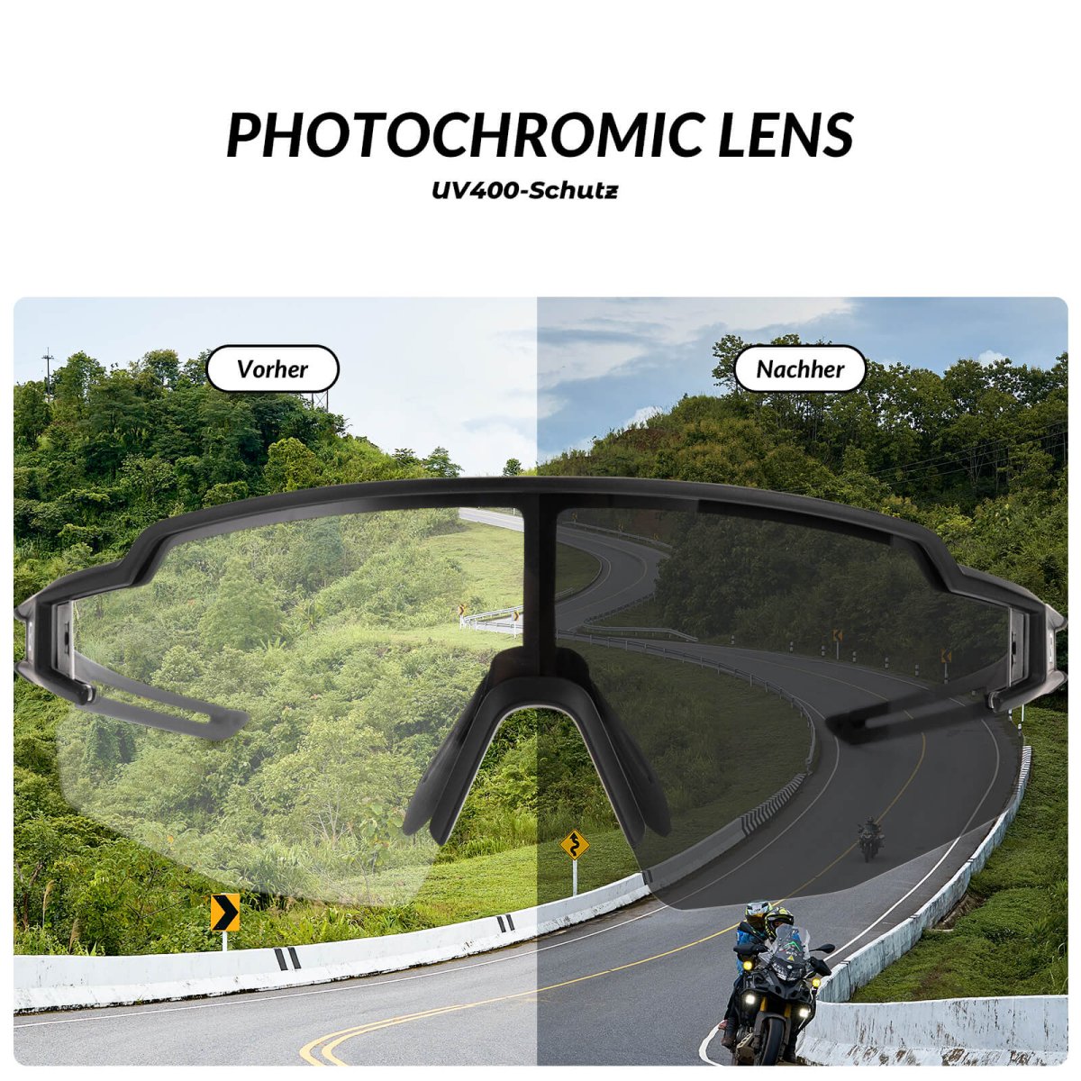 Lunettes de soleil pour hommes et femmes, lunettes de cyclisme avec protection UV, ROCKBROS – Image 4