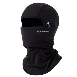 Cagoule coupe-vent à porter sous un casque, en polaire chaude, noire, ROCKBROS