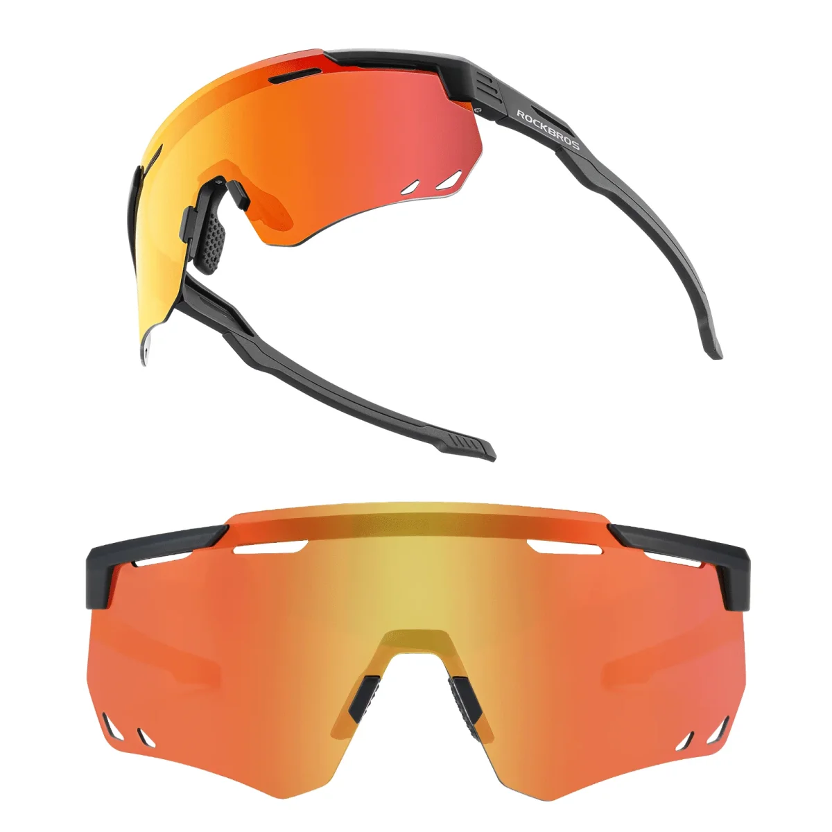 Lunettes de cyclisme ultralégères, lunettes de soleil polarisées avec protection UV400, ROCKBROS