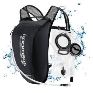 Sac à dos d'hydratation ultraléger avec poche à eau, sac à dos de vélo avec système d'hydratation, 2 L, ROCKBROS