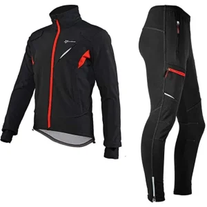 ROCKBROS Ensemble de veste et pantalons de cyclisme d'hiver