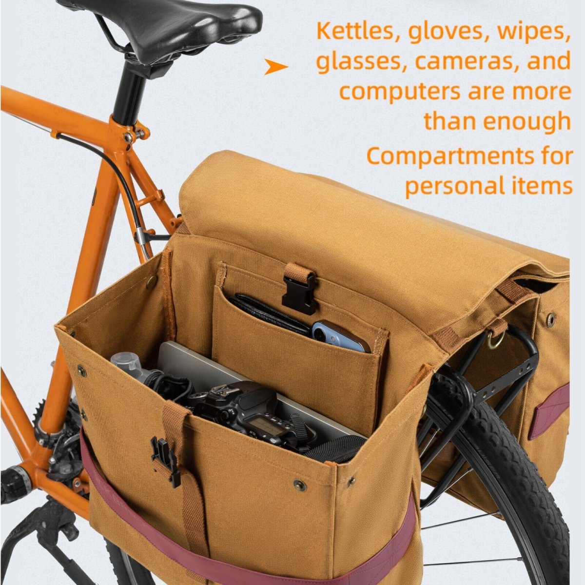 ROCKBROS sacs de sacoches de vélo double camping VTT – Image 4