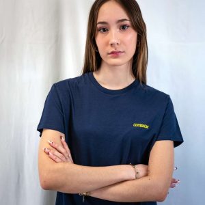 T-SHIRT BRODERIE COMTOISE BLEU