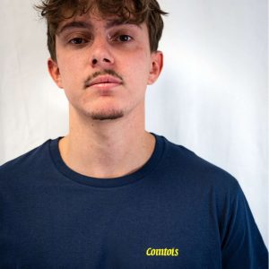 T-SHIRT BRODERIE COMTOIS BLEU