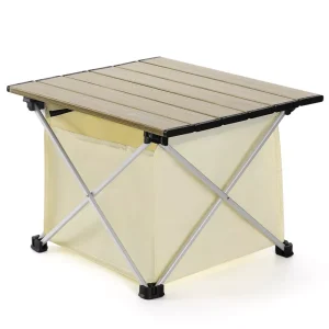 Table de camping Qunature table pliante en aluminium avec sac 600D table de pique-nique jusqu'à 15KG